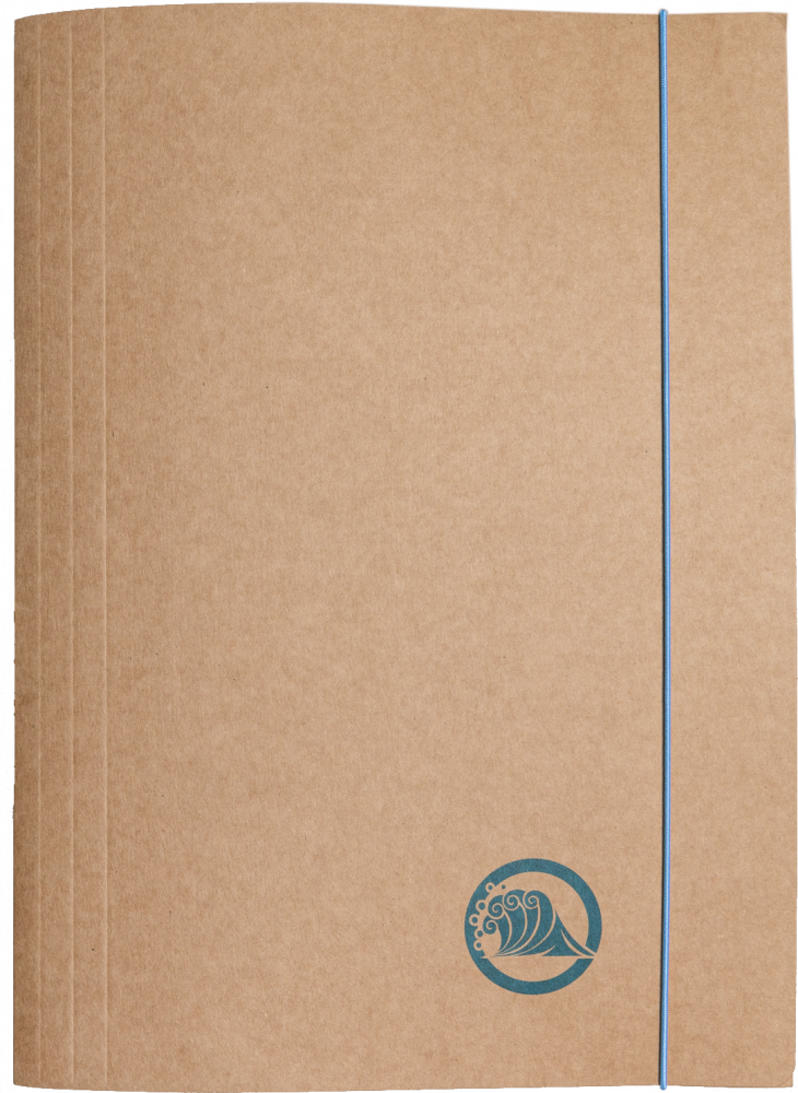 Teczka kartonowa z gumką Barbara Eco, A4+, 300g, woda