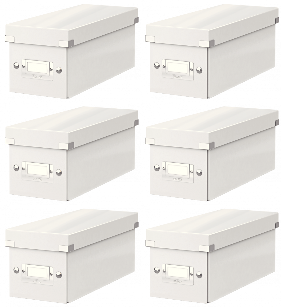 6x Pudełko do przechowywania Leitz Click&Store, 143x136x352mm, 1 sztuka, biały