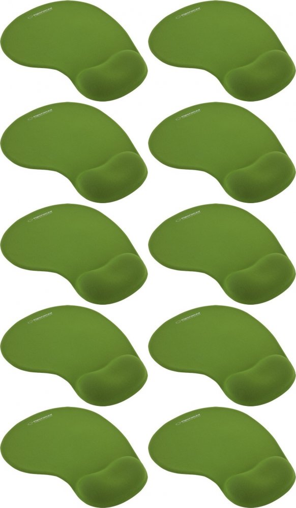 10x Podkładka żelowa pod mysz Esperanza, EA137G, 230x190x20mm, zielony