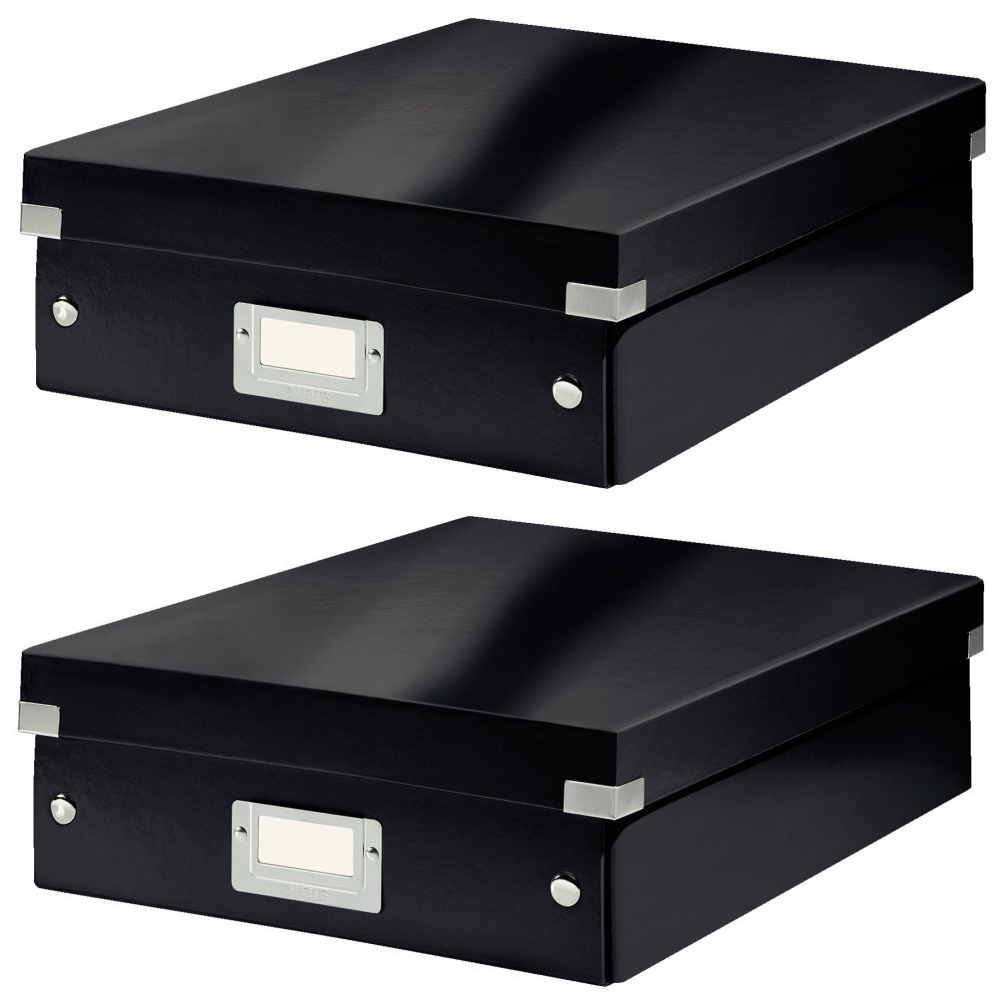 2x pudło z przegródkami Leitz Click&Store Wow, średnie, czarny
