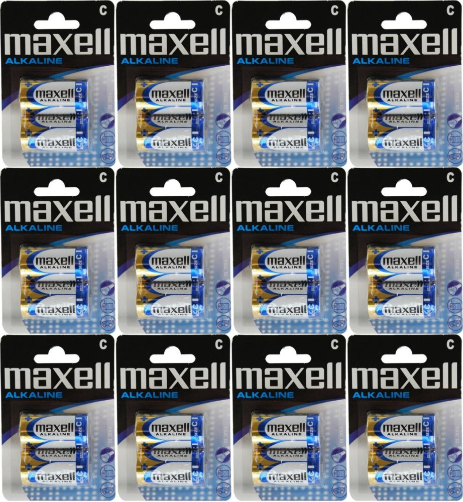 12x Bateria alkaliczna Maxell, C LR14, 2 sztuki