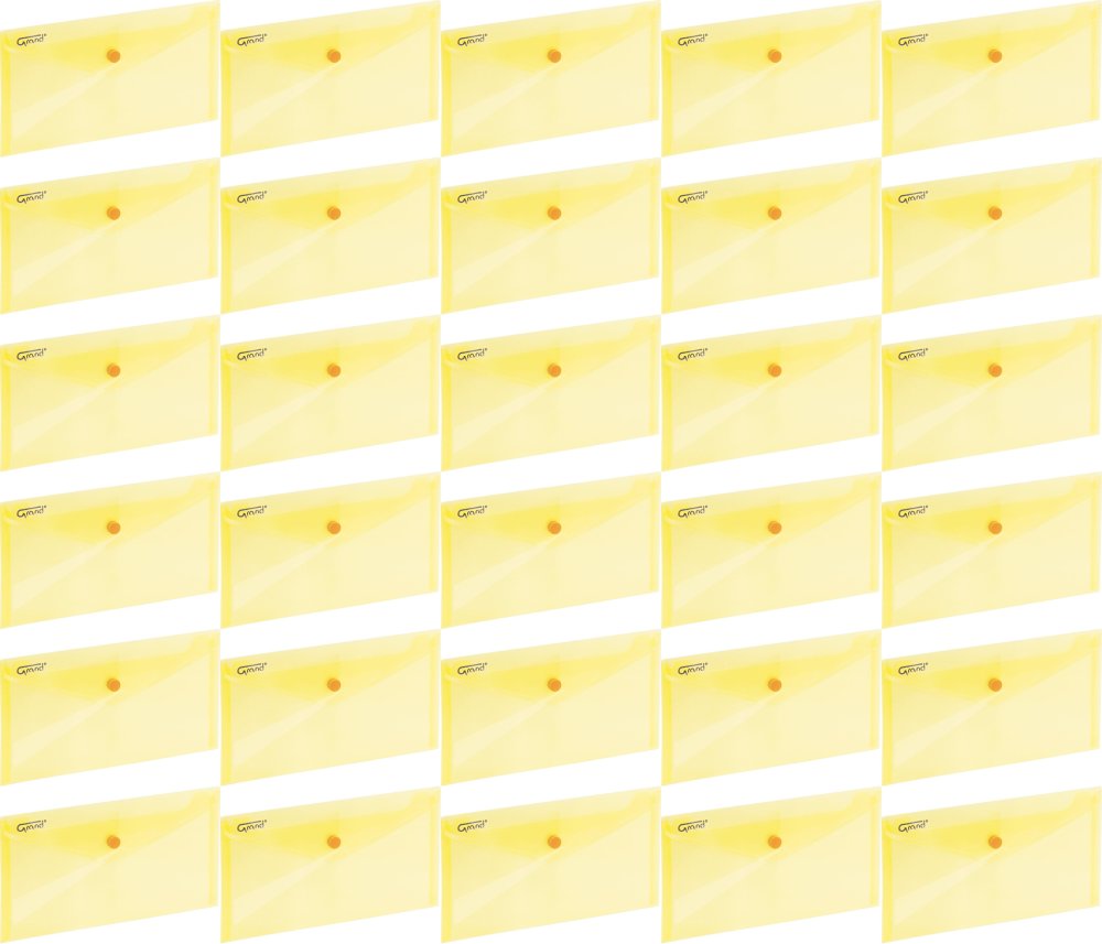 30x Teczka kopertowa Grand ZP-046-DL, 225x124mm, na zatrzask, żółty