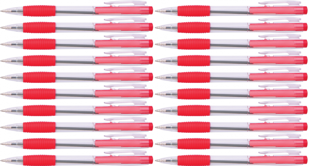 20x Długopis automatyczny Office Products, 0.7mm, czerwony