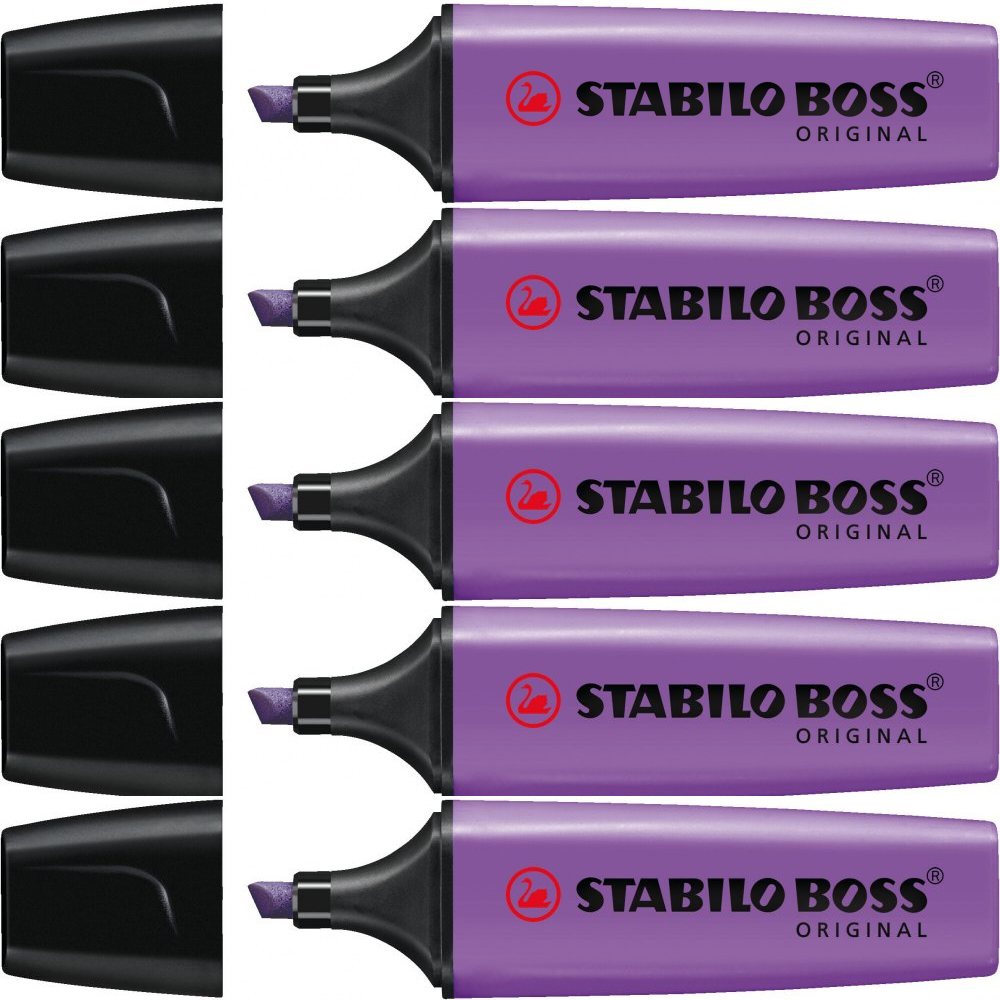 5x zakreślacz Stabilo, Boss Original, ścięta, fioletowy