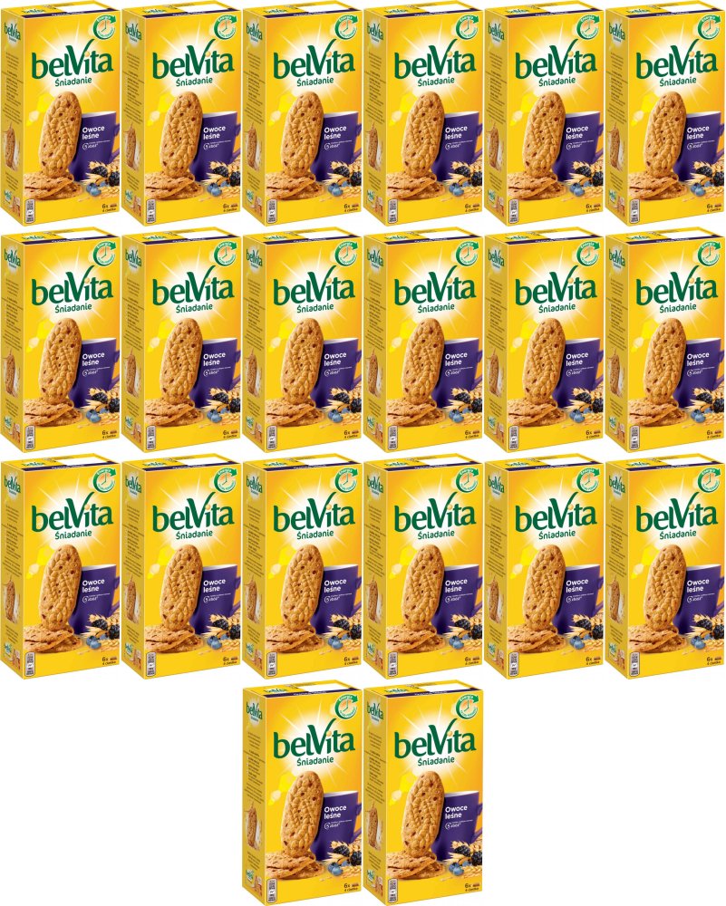 20x Ciastka zbożowe Belvita, owoce leśne, 300g