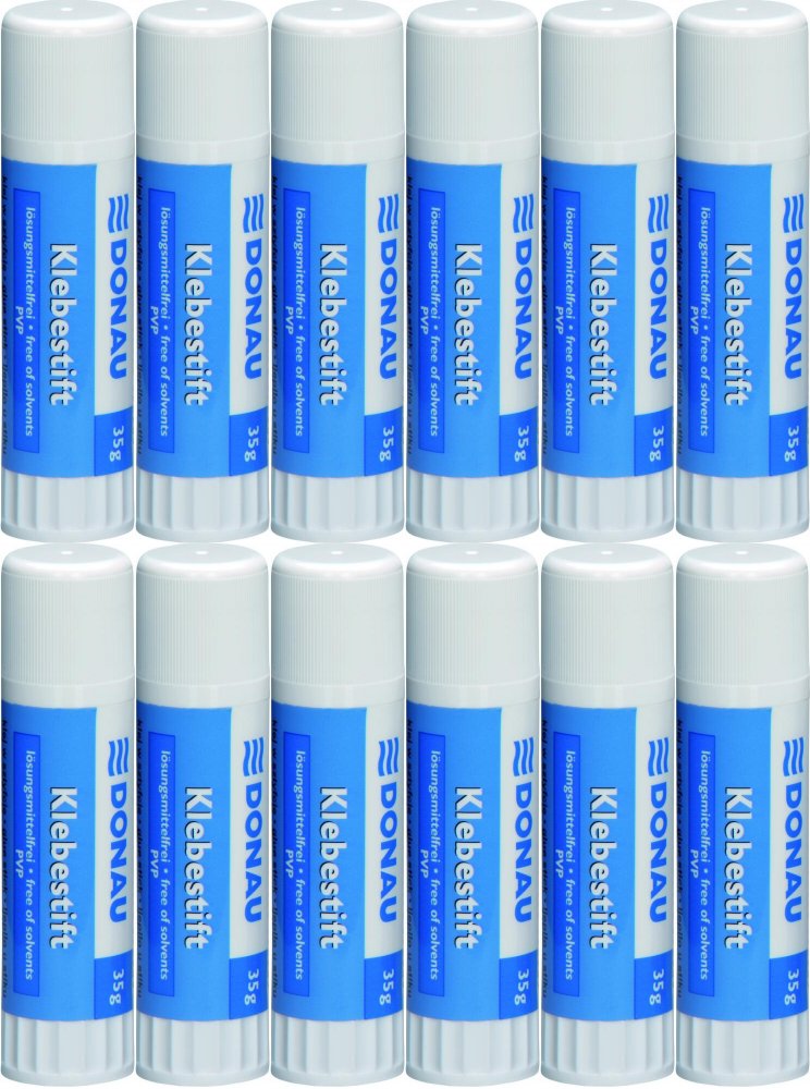 12x Klej biurowy Donau, w sztyfcie, 35g