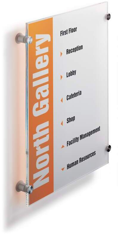 Tabliczka przydrzwiowa Durable Crystal Sign, pionowa, 297x420mm, przezroczysty