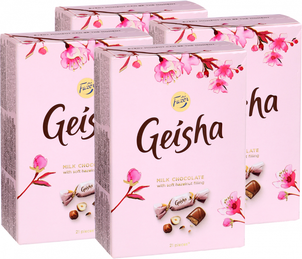 4x Cukierki Fazer Geisha, orzechowo-nugatowy, 150g