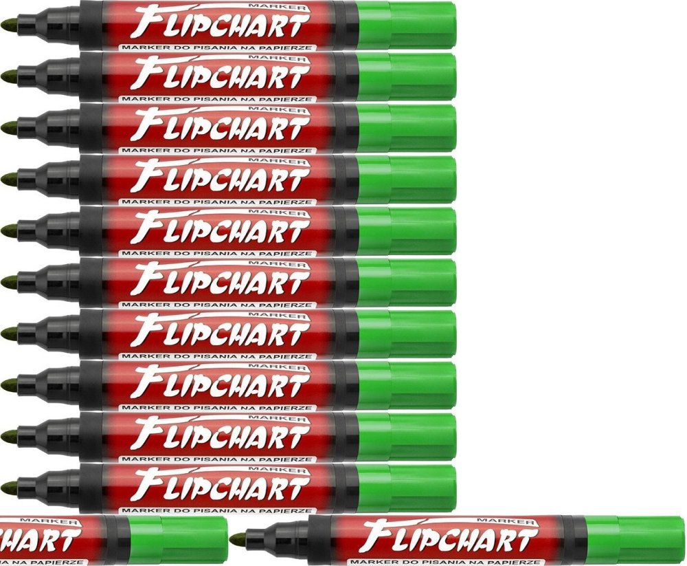 12x Marker do flipchartów Kamet Standard, okrągła, 5mm, zielony