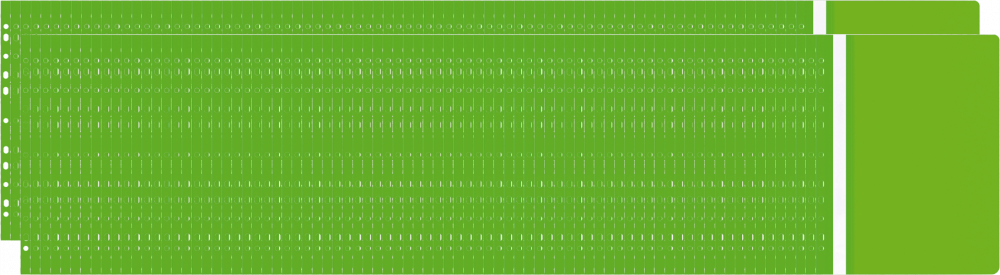 100x Skoroszyt plastikowy oczkowy Office Products, A4, do 200 kartek, zielony