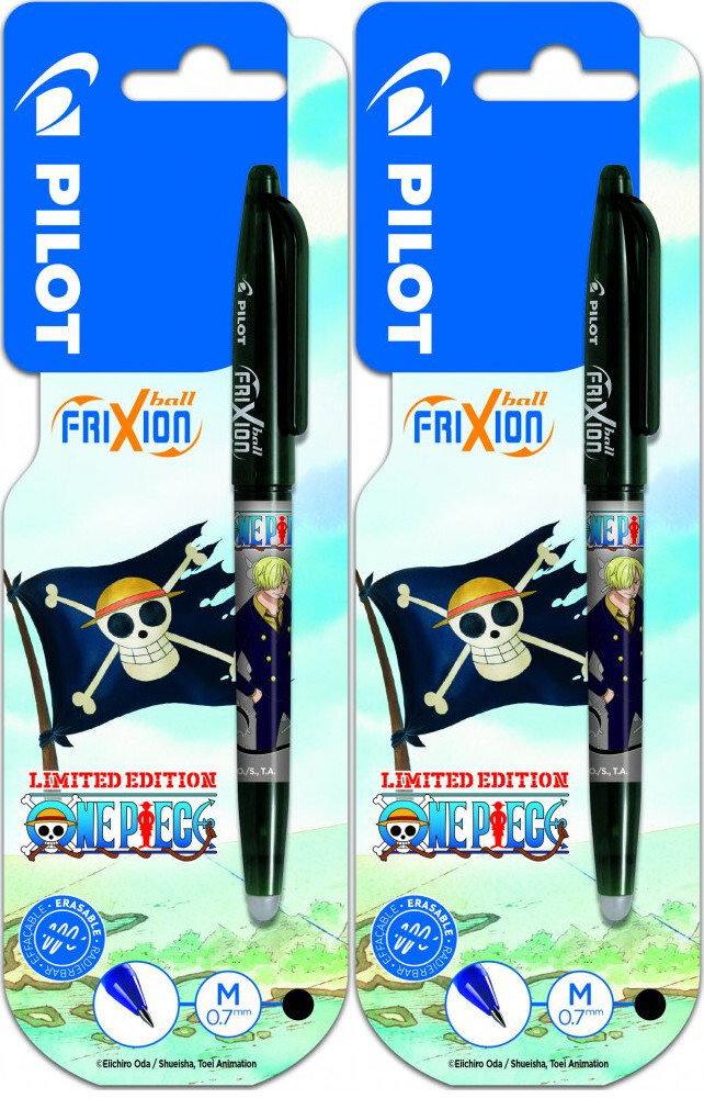 2x Pióro kulkowe wymazywalne Pilot Frixion Ball One Piece, 0.7mm, czarny