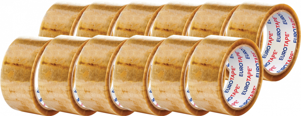 12x Taśma pakowa Dalpo, 48mmx60m, transparentny