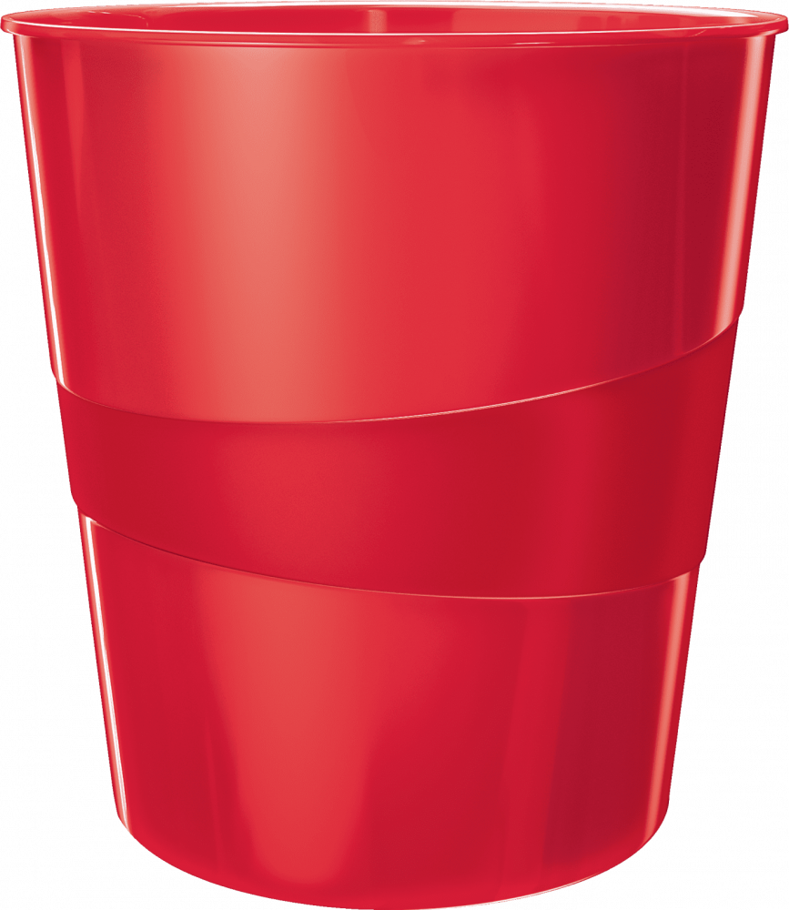 Kosz na śmieci Leitz Wow, 15L, czerwony