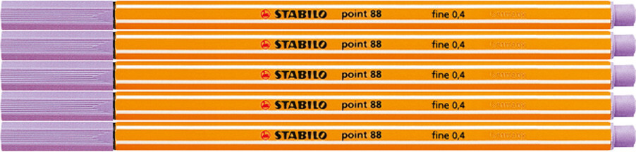 5x Cienkopis Stabilo Point 88/59, 0.4mm, jasny liliowy