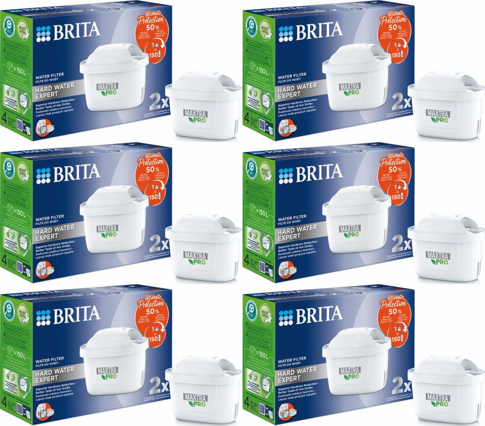 6x Wkład filtrujący Brita Maxtra Pro Hard Water Expert, 2 sztuki