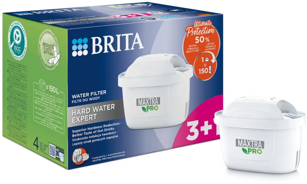 Wkład filtrujący Brita Maxtra Pro Hard Water Expert, 3 sztuki + 1 gratis