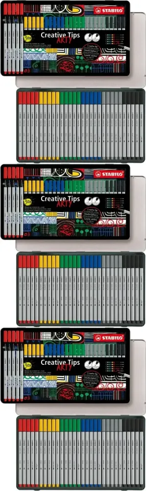 3x Zestaw Stabilo Creative Tips Arty 89/30-6-1-20, 30 sztuk, w etui, mix kolorów
