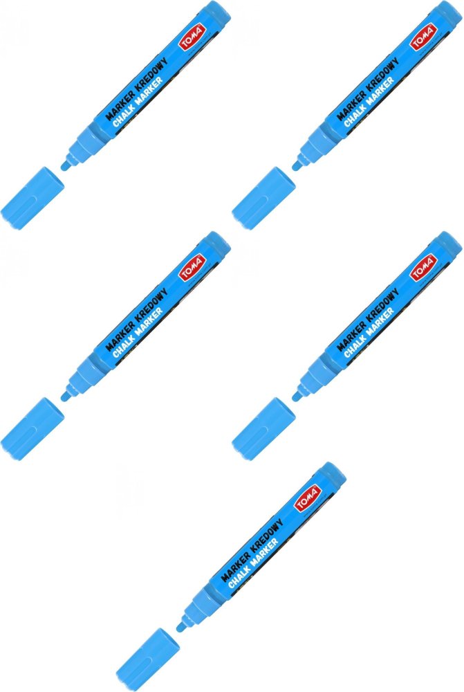5x Marker kredowy Toma TO-292, okrągła, 4.5mm, niebieski