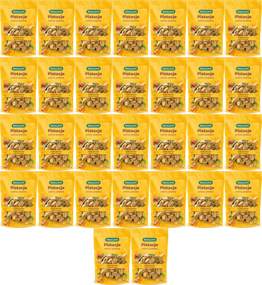 30x Pistacje prażone solone Bakalland, 70g