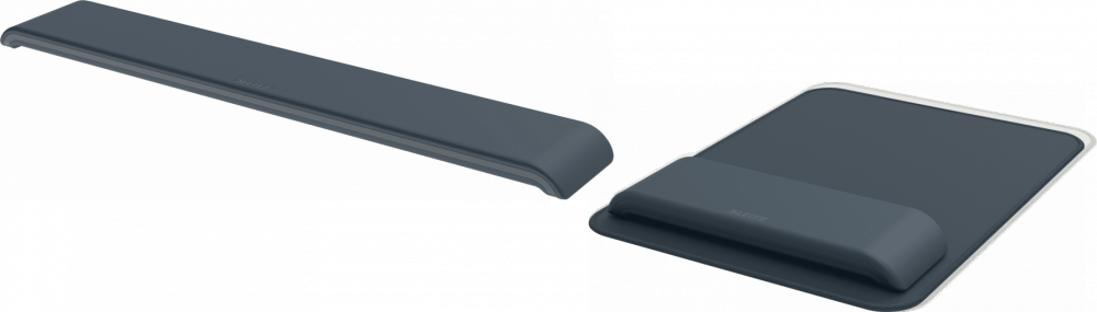 Zestaw: podkładka ergonomiczna pod mysz i nadgarstek + podkładka przed klawiaturę Leitz Ergo, ciemnoszary
