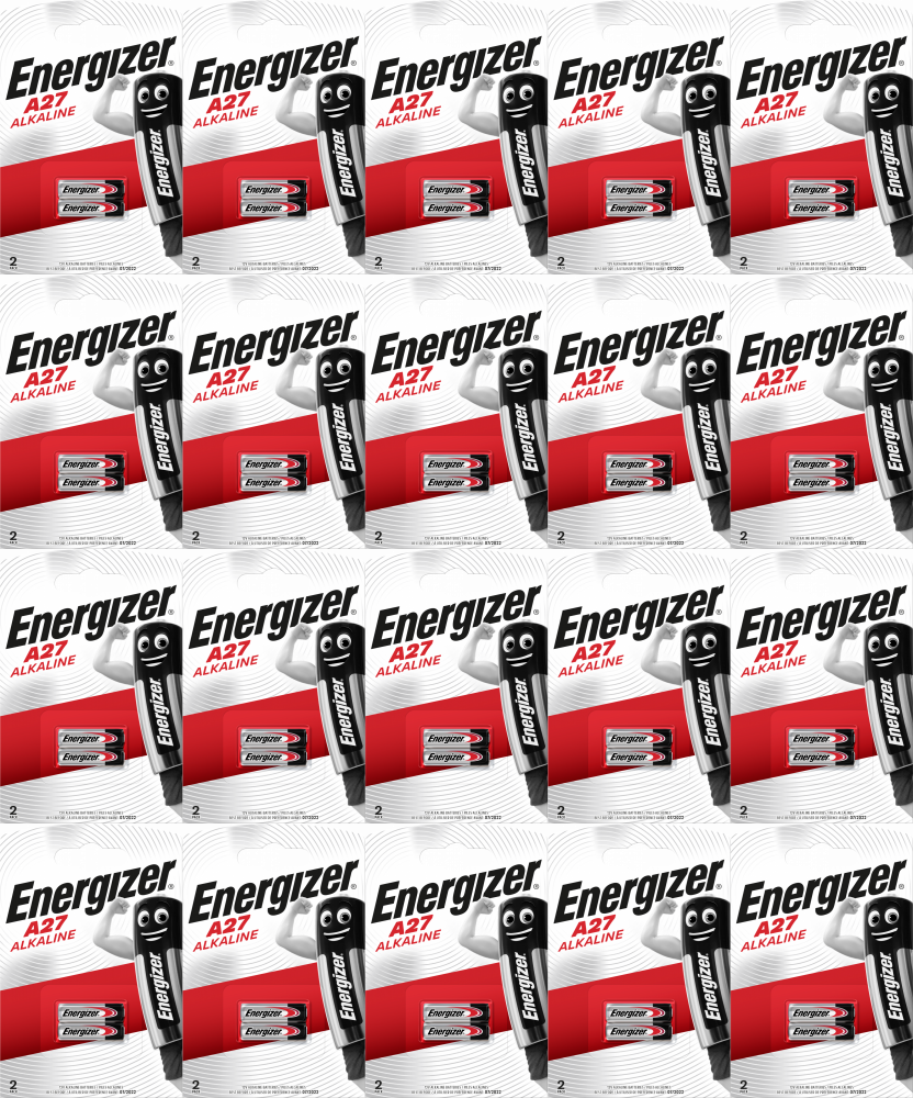 20x Bateria specjalistyczna Energizer, A27, 12V, 2 sztuki