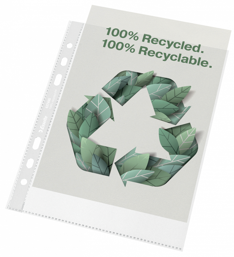 Koszulki groszkowe Esselte Recycle Premium, A5, 70μm, 100 sztuk, transparentny