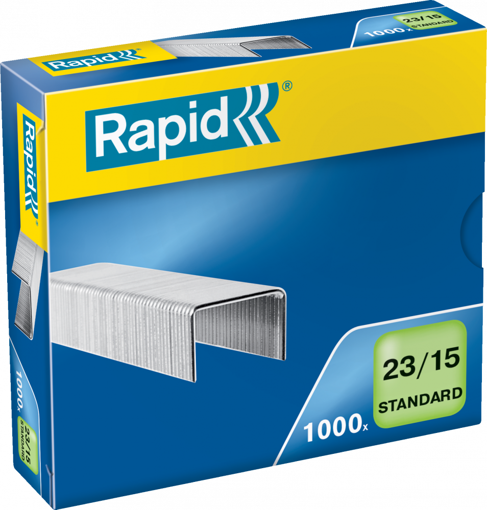 Zszywki Rapid Standard, 23/15 1M, 1000 sztuk, srebrny