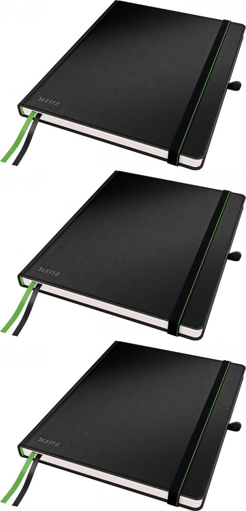 3x Notatnik w kratkę Leitz Complete, w rozmiarze iPad, 80 kartek, czarny