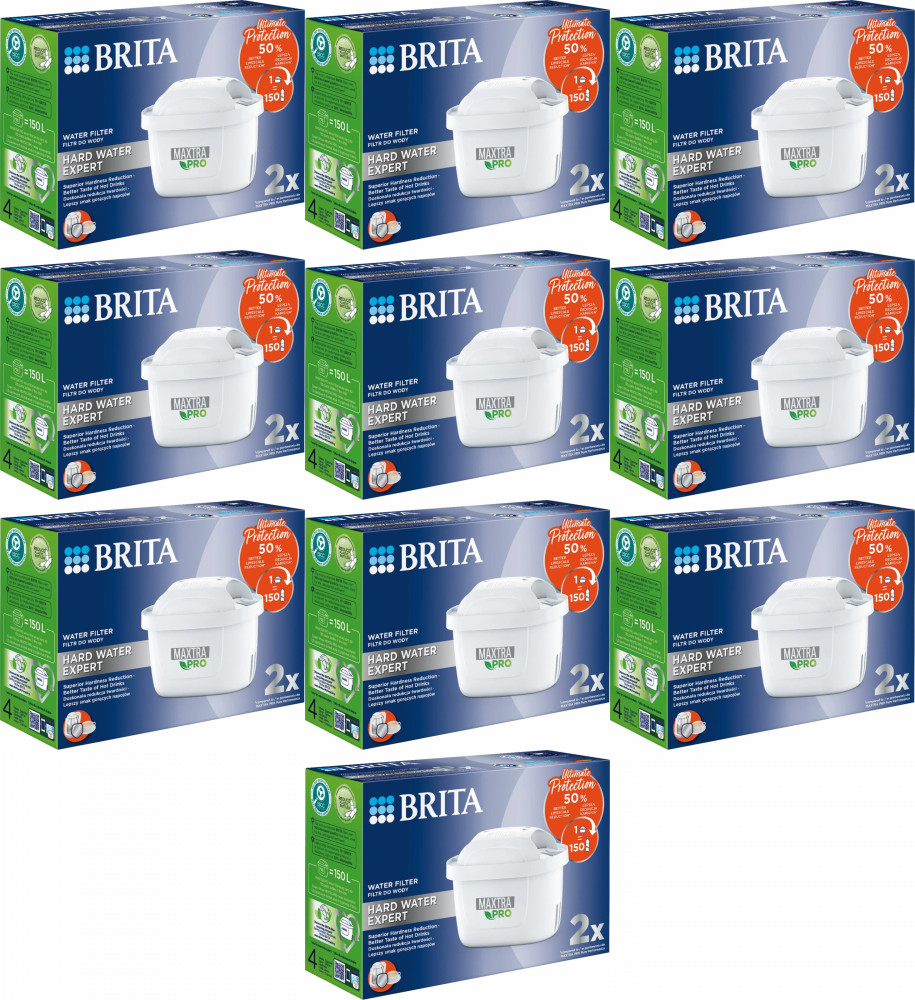 10x Wkład filtrujący Brita Maxtra Pro Hard Water Expert, 2 sztuki