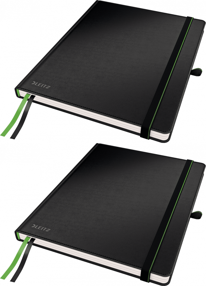 2x Notatnik w kratkę Leitz Complete, w rozmiarze iPad, 80 kartek, czarny