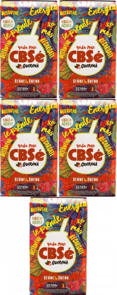5x Herbata Yerba Mate Cbse, ziołowa, liściasta, 500g
