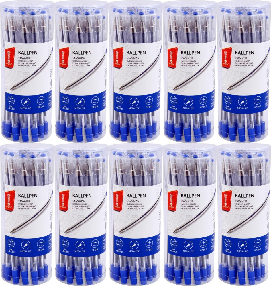 10x Długopis biurowy MemoBe, 0.7mm, 20 sztuk, niebieski