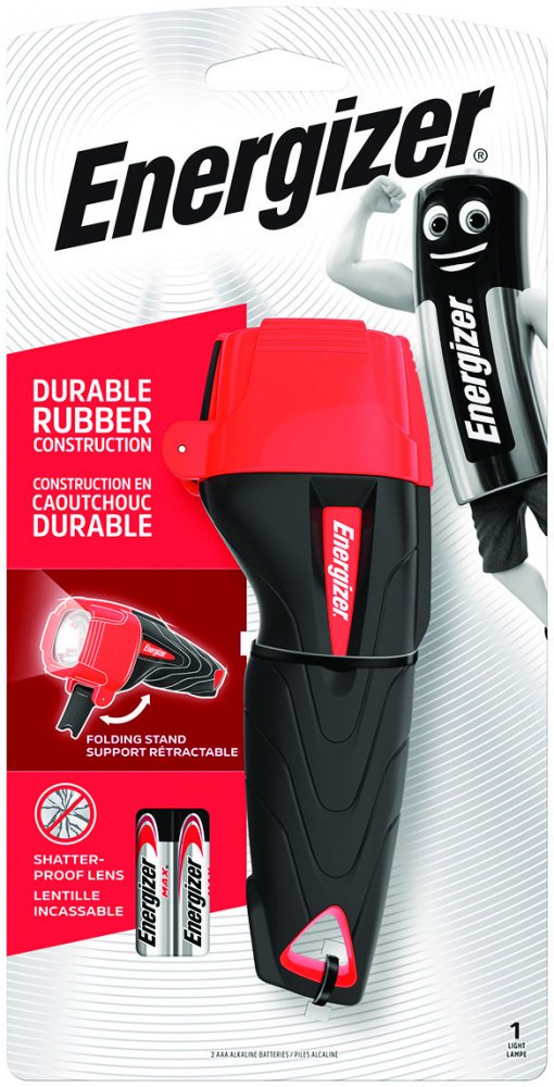 Latarka Energizer Impact Led+ 2 baterie AAA, czarno- czerwony