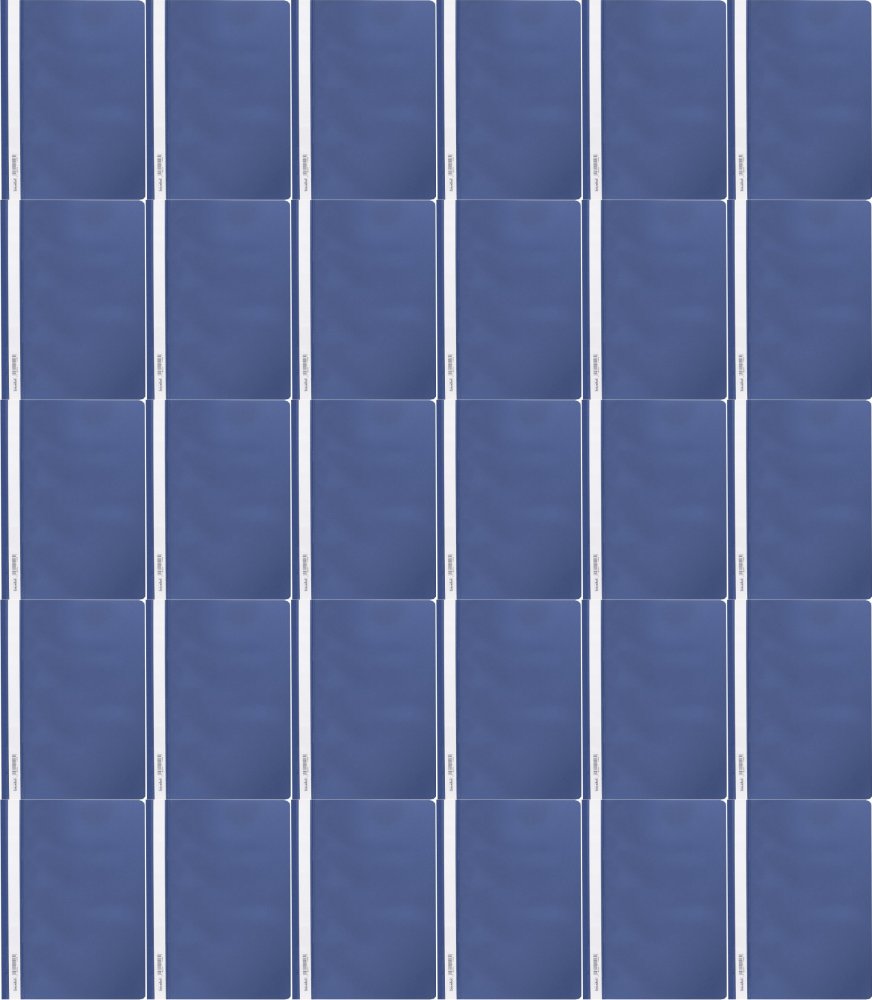 100x Skoroszyt plastikowy bez oczek Biurfol, miękki, A4, granatowy