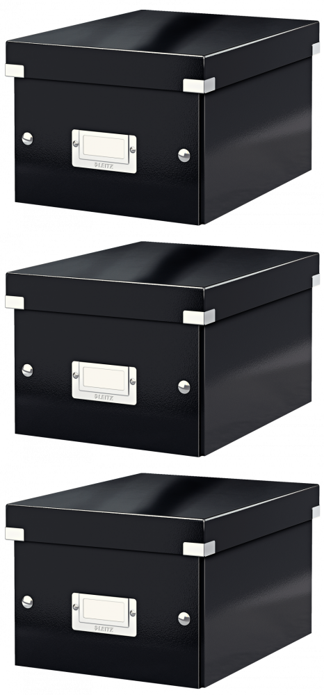 3x Pudło archiwizacyjne Leitz Click&Store, 216x282x160mm, czarny