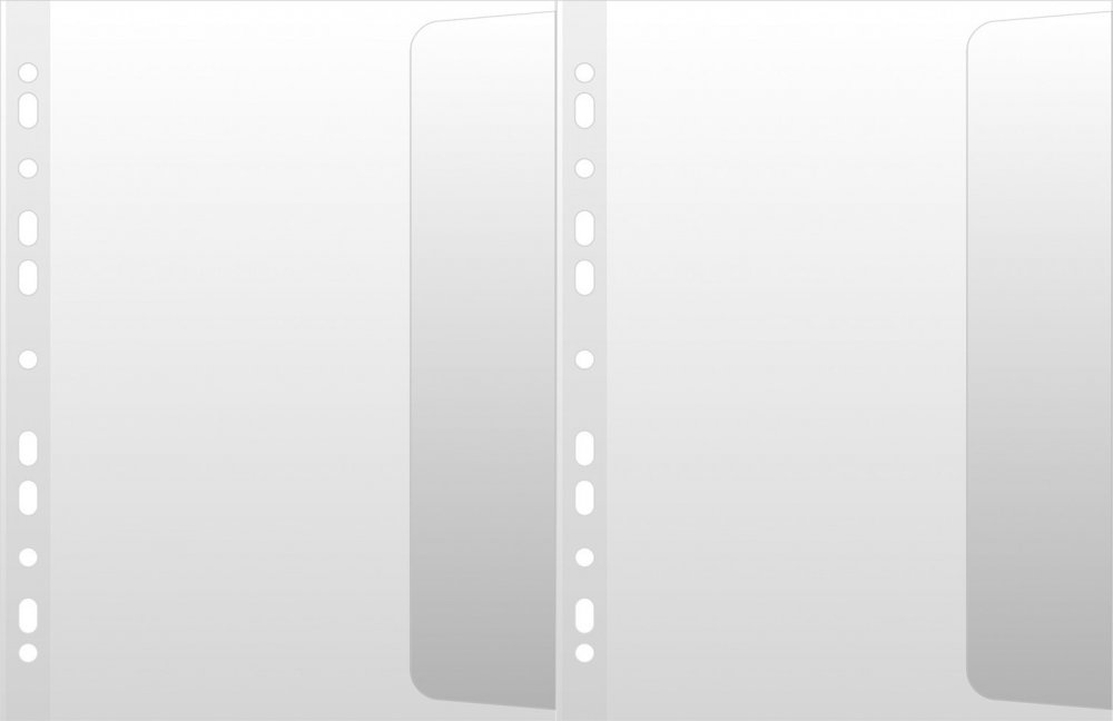 2x Koszulki groszkowe Donau, z klapką, B4, 100μm, 10 sztuk, transparentny matowy