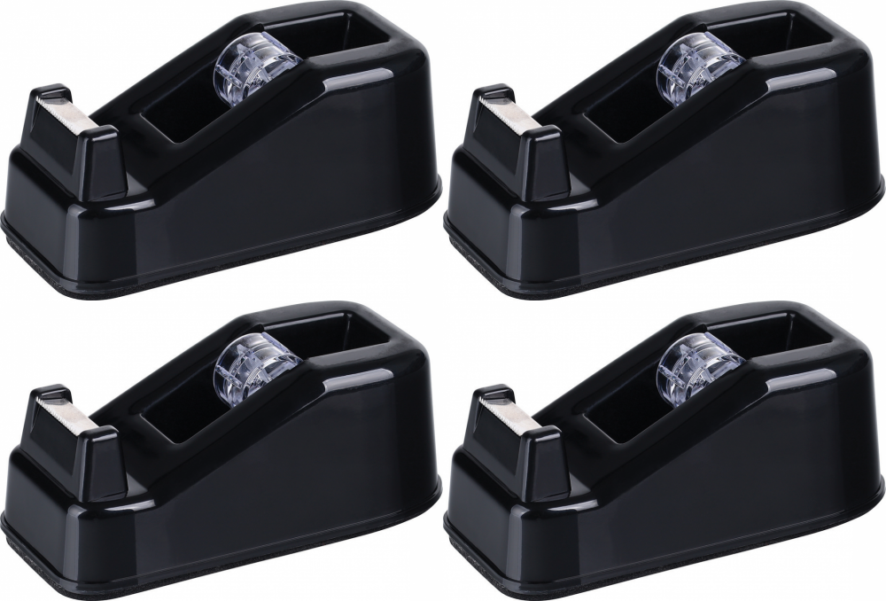 4x Podajnik do taśm klejących Office Products, 19mmx33m, czarny