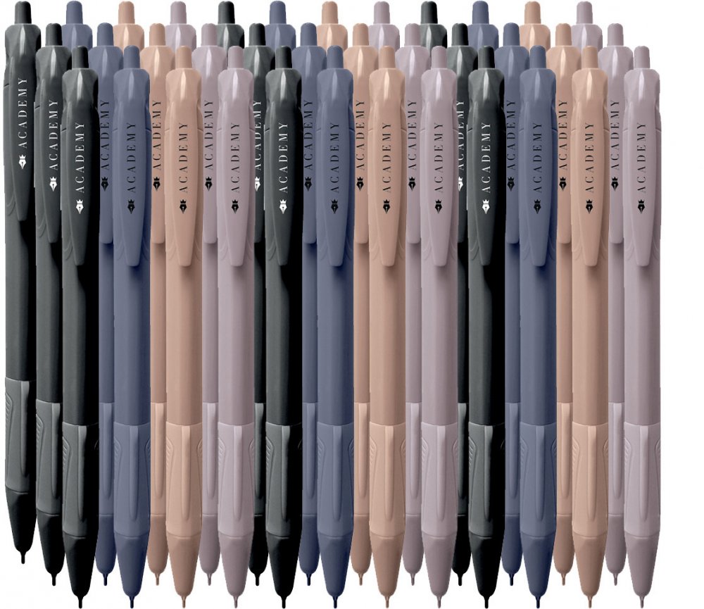 36x Długopis automatyczny Interdruk Academy, mix wzorów