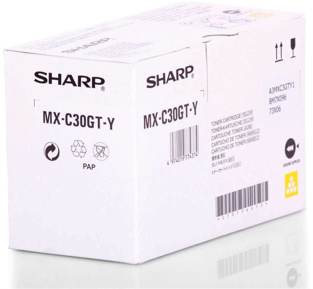 Toner Sharp (MX-C30GTY), 6000 stron, yellow (żółty)