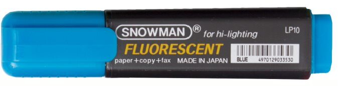 Zakreślacz Snowman, ścięta, niebieski