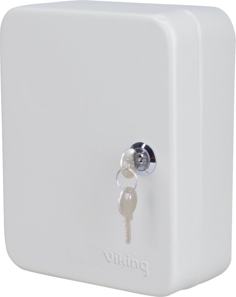 Szafka na klucze Viking, na 40 kluczy, z zawieszkami, szary