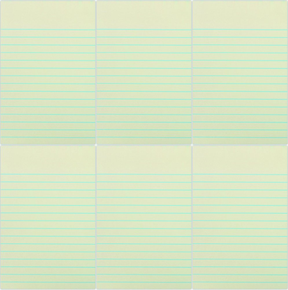 6x Karteczki samoprzylepne w linie Donau, 101x150mm, 100 karteczek, żółty pastelowy