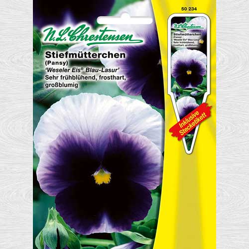 1 pac, Panseluțe Ice Blue Glaze - Semințe: Mod de ambalare: 1 pac