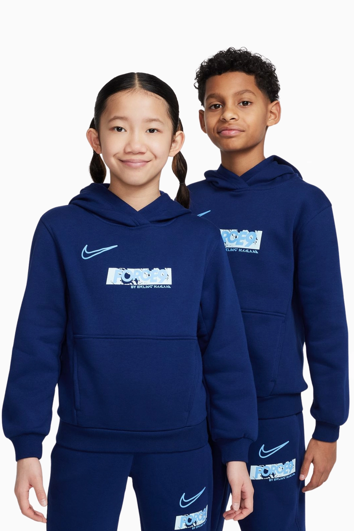 Bluza z kapturem Nike Erling Haaland Club Fleece Junior - Granatowy