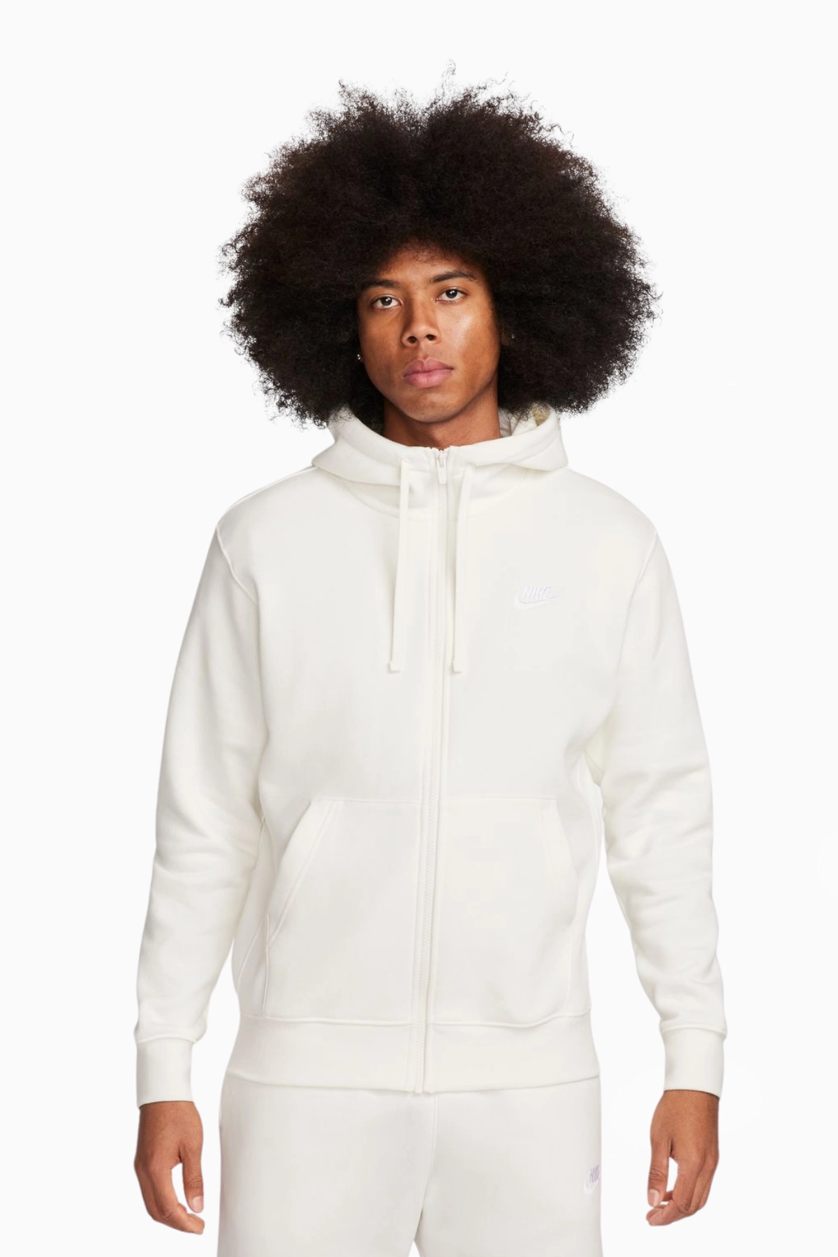 Bluza z kapturem Nike Sportswear Club Fleece FZ - Beżowy