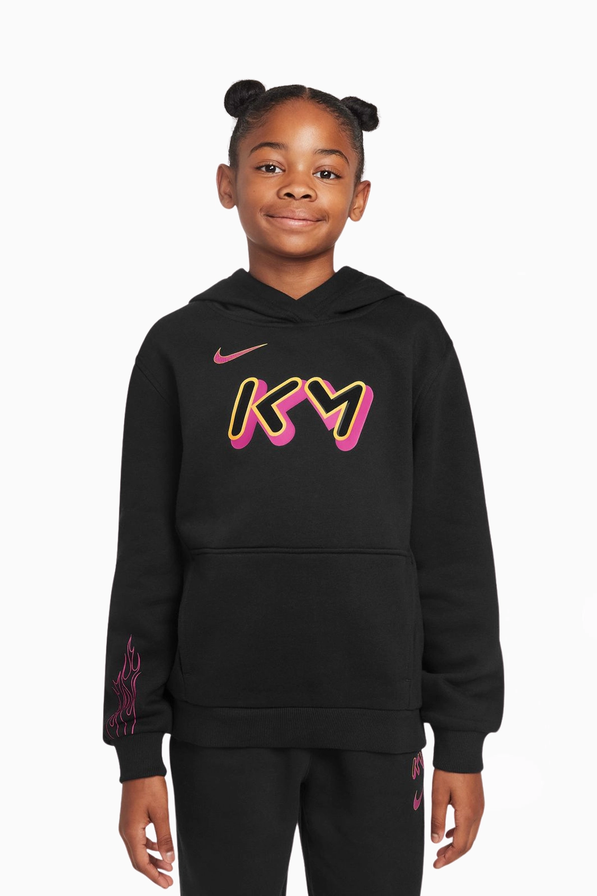 Bluza z kapturem Nike Kylian Mbappé Club Fleece Junior - Czarny
