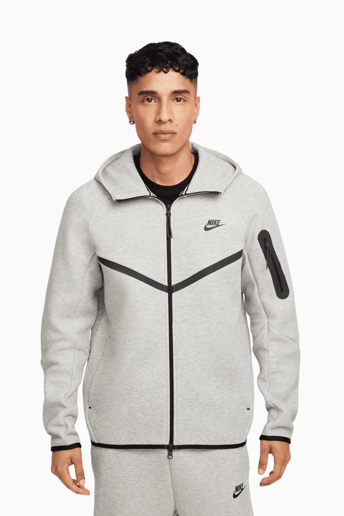 Bluza z kapturem Nike Sportswear Tech Fleece Windrunner - Szary