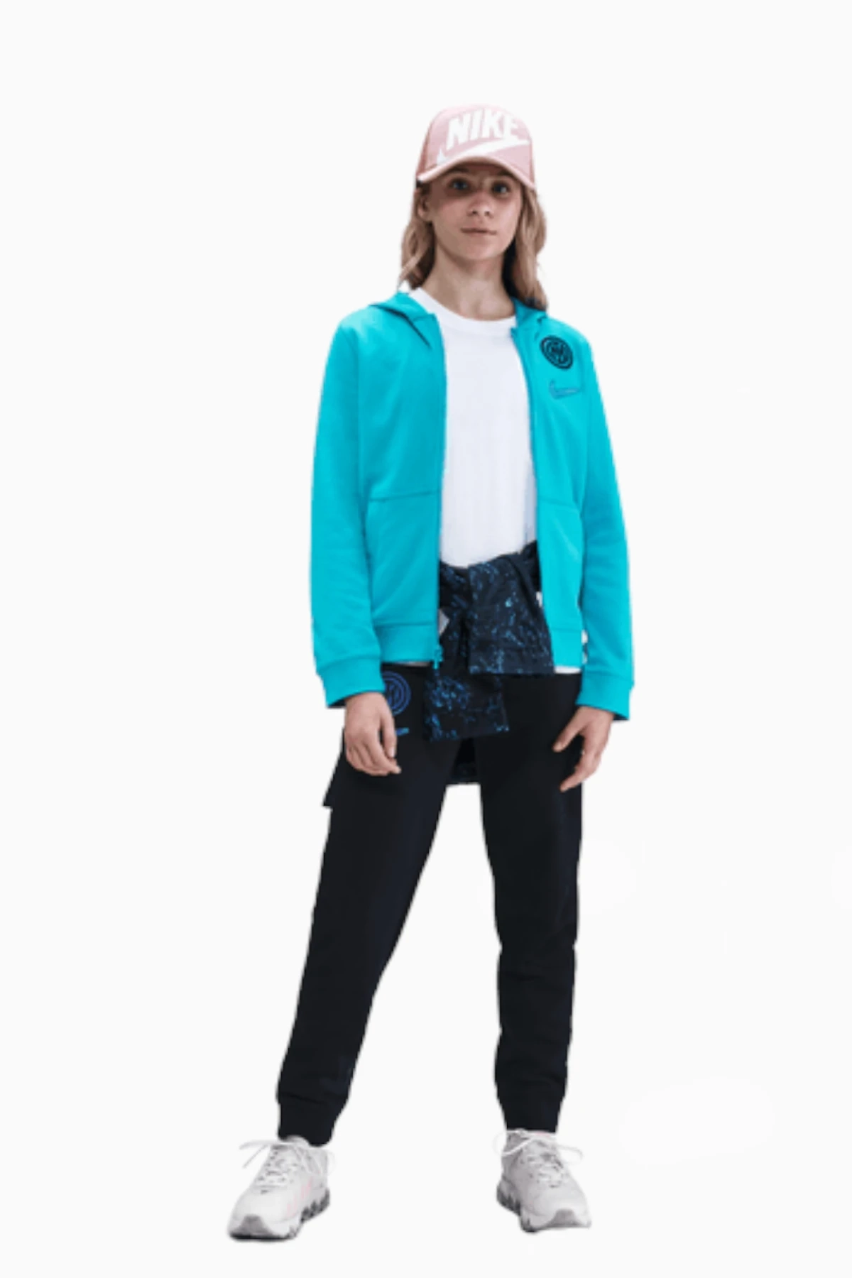 Bluza z kapturem Nike Inter Mediolan 25/26 Club Junior - Niebieski