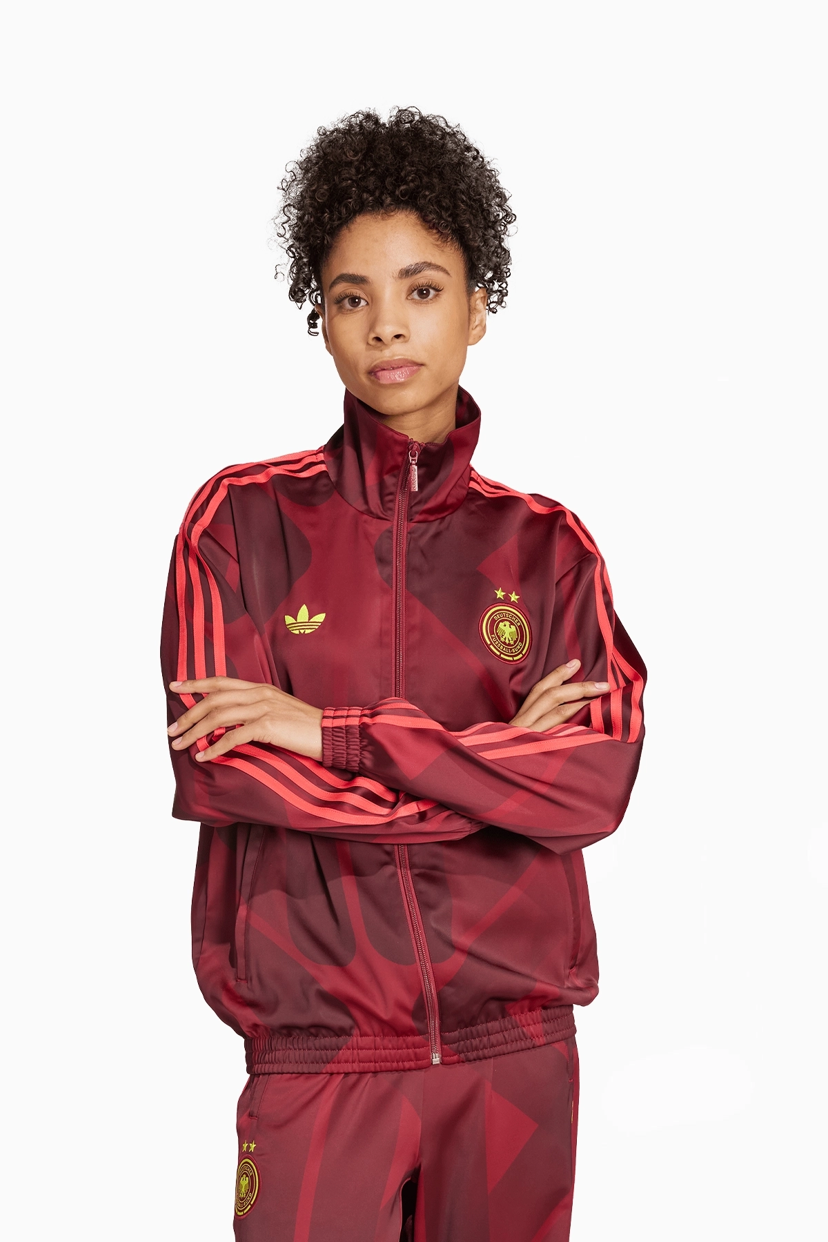 Bluza Reprezentacji Niemiec adidas 2025 Track Damska - Bordowy