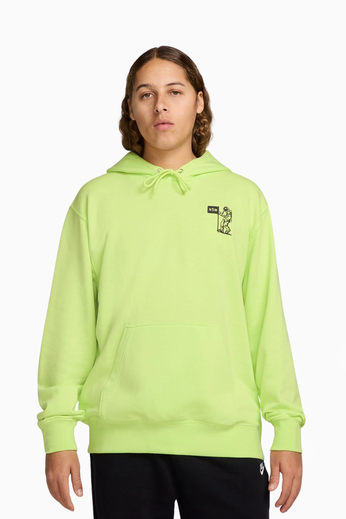 Bluza z kapturem Nike Club - Limonkowy